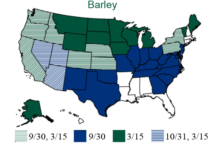 Small Grains - Barley Map