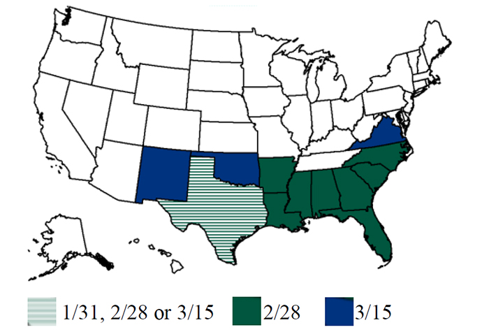 Peanuts Sales Closing Date Map